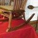 Antique Wicker Vintage Child ' S Rocking Chair,  Wicker Seat,  Rocker Is 1900-1950 photo 4