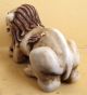 Colonial Lion Andean Of Stone Alabaster Polychromed 1850s Other Antiquities photo 3
