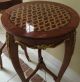 Solid Wood Inlaid Polished Marquetry Pedestal Tables With Bronze Accents 1900-1950 photo 3