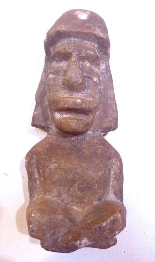 Large Carved Stone Pre Columbian Mezcala Artifact Figure Statue 9 X 4 X 3 Inches photo