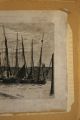 1859 Antique Whistler Drypoint Etching Print Billingsgate English Harbor Nr Other Maritime Antiques photo 7