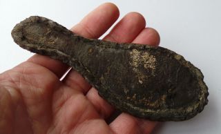 A Medieval Leather Children Shoe Sole From The 15th.  / 16th.  Century. photo