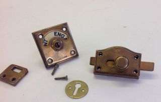1930 ' S Regno Engaged Toilet Bathroom Lock Bolt Indicator Door Lock photo
