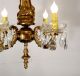 Vintage Antique Cherub Angel Chandelier Ceiling Light Fixture Lamp W Crystals Chandeliers, Fixtures, Sconces photo 2