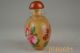 Collectible China Handwork Glass Inside Painting Wealth Flower Snuff Bottle Snuff Bottles photo 1