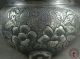 Antique Chinese Silver Made Brush Washer Statue Pot Beast Head & Lotus Other Antique Chinese Statues photo 3