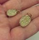 Antique,  Ancient Egyptian Carved Scarab 14k Gold Jewelry Necklace Pendants Egyptian photo 3