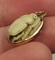 Antique,  Ancient Egyptian Carved Scarab 14k Gold Jewelry Necklace Pendants Egyptian photo 5
