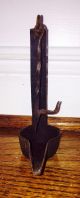 Rare Early Antique Wrought Iron Colonial Era Primitive Whale Oil Hang Lamp Vtg Lamps & Lighting photo 3