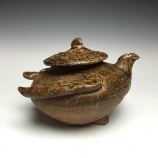 A Far Rare Chinese Celadon Porcelain Pot In Bird Shape 300ad photo