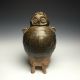 A Far Rare Chinese Celadon Porcelain Pot In Owl Shape 200ad Han Pots photo 1