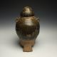 A Far Rare Chinese Celadon Porcelain Pot In Owl Shape 200ad Han Pots photo 3