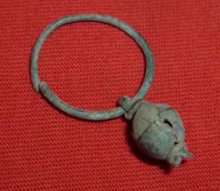 Viking / Nordic Ancient Artifact - Bronze Earring Circa 700 - 800 Ad - 1861 - photo