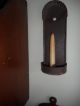 Mid 19th C.  Soldered Tin Candle Sconce.  Early Single Tin Candle Sconce.  Aafa Primitives photo 6