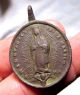 Antique Old Spanish Mission Colonial Sra Guadalupe Religious Medal Pendant 17th Viking photo 1