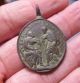 Antique Old Spanish Mission Colonial Sra Guadalupe Religious Medal Pendant 17th Viking photo 6