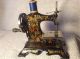 Antique German Child ' S Miniature Ornate Hand Crank Sewing Machine W/box Sewing Machines photo 1