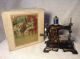 Antique German Child ' S Miniature Ornate Hand Crank Sewing Machine W/box Sewing Machines photo 3