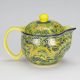 Antique Style Oriental Porcelain Teapot Infuser Yellow Dragon Mark Tea For One Teapots photo 3