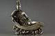 Rare Miao Silver Carved Efficacy Kwan - Yin Posture Leisurely Lie On Lotus Statue Kwan-yin photo 1