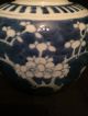 Antique 19th C Blue & White Prunus Pattern Tea Caddys Or Jars Vases photo 6
