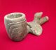 Clay Pottery Manteno Bird Smoking Pipe Ecuador Antique - Pre Columbian Artifacts The Americas photo 2