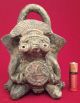 Teotihuacan Clay Double Spout Vessel Pottery Pre Columbian Statue Aztec Mayan The Americas photo 4