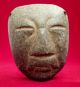 Mezcala Carved Stone Face Pendant Guerrero Antique Pre Columbian Mayan Olmec The Americas photo 1