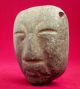 Mezcala Carved Stone Face Pendant Guerrero Antique Pre Columbian Mayan Olmec The Americas photo 2
