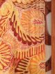 Huge Mid Century Batik Textile Art Vintage Wall Hanging Starburst 82 