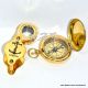 Antique Vintage Style,  Brass Pocket Folding Optical Glass Magnifying Lens Compas Compasses photo 7