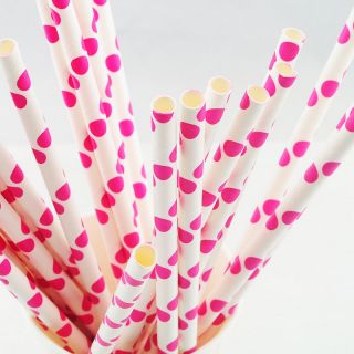 Striped Friendly Drinking Paper Straws For Wedding Decoration Party Supply photo