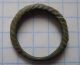 Viking Period Bronze Little Pseudo Crimped Ring 1200 - 1300 Ad Vf, Viking photo 1