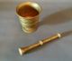 Antique Mortar Pestles Heavy Brass Ornate Ca.  1800 ' S Pharmaceutical Basque Spain Mortar & Pestles photo 1