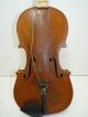 Vintage/antique Full Size 4/4 Scale Pearl Inlay Unmarked Violin W/old Case & Bow String photo 2