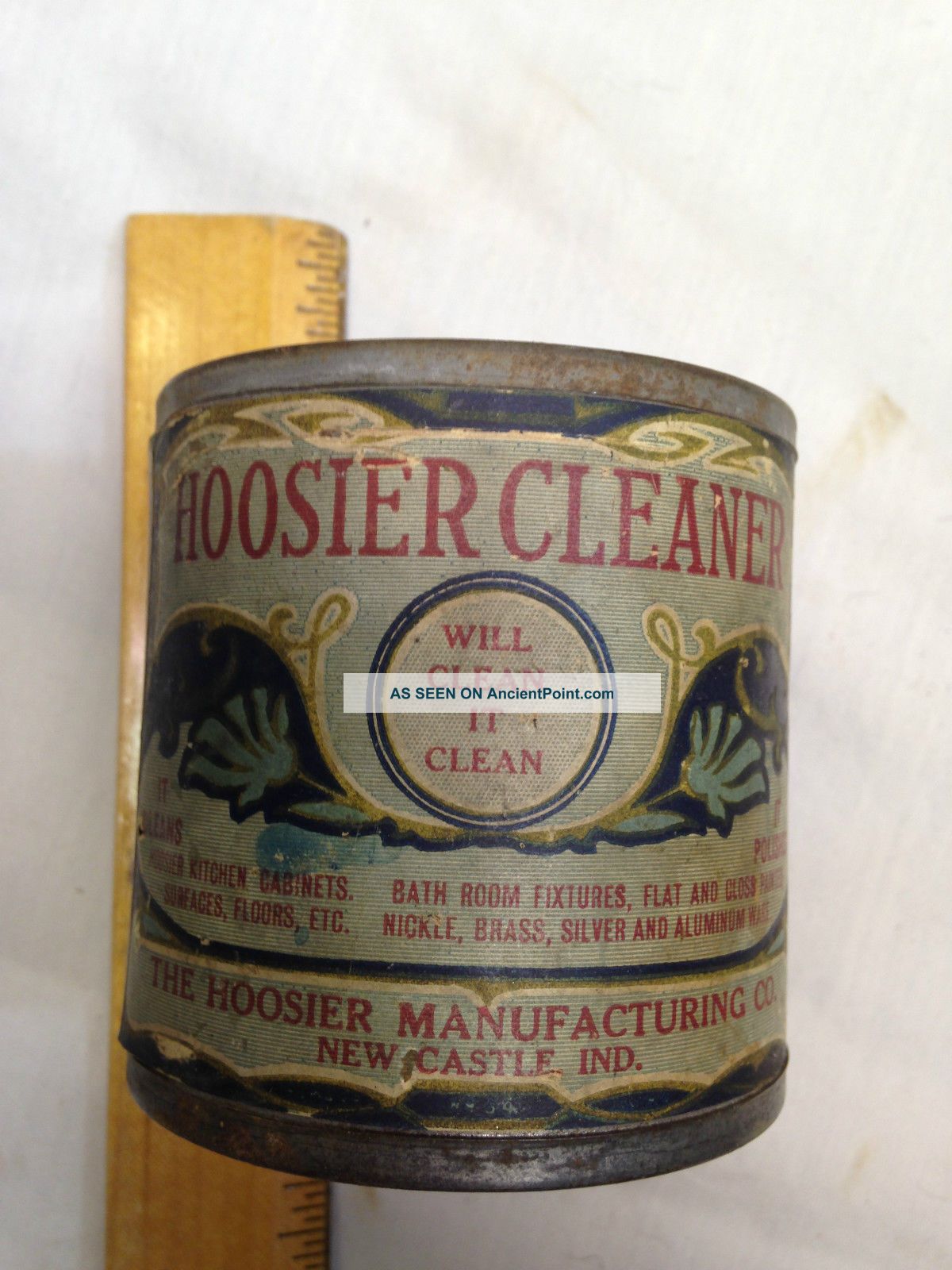Hoosier Cabinet Cleaner Paste Can Full Rare Ccc Continental Can Co.  Nos 1900-1950 photo