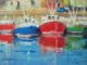 Stunning Colors Irirsh Seascape Fishing Fleet Painting Listed American Other Maritime Antiques photo 2