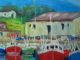 Stunning Colors Irirsh Seascape Fishing Fleet Painting Listed American Other Maritime Antiques photo 4