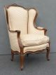 Gorgeous Vintage French Provincial Wingback Ornate Mauve Throne Arm Chair W Down Post-1950 photo 1