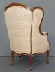 Gorgeous Vintage French Provincial Wingback Ornate Mauve Throne Arm Chair W Down Post-1950 photo 3