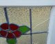 Vintage Old Sash Stained Glass Window 16.  5 X 21 Inches Rose Floral 1900-1940 photo 7