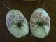 4 Primitive Hand Stitched Eggs Ornaments Bowl Fillers Tucks Easter Flowers Primitives photo 2