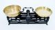 Antique Cast Iron Balance Scale 2 Brass Bowls All Scales photo 1