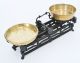 Antique Cast Iron Balance Scale 2 Brass Bowls All Scales photo 4