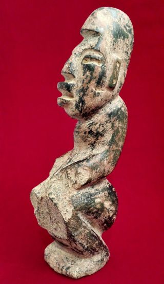 Large Olmec Carved Serpentine Stone Figure - Antique Pre Columbian Artifact Maya photo