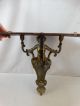Antique French Rococo Old Victorian Figural Brass Sconce Putti Cherub Wall Shelf Other Antique Furniture photo 8