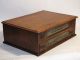 Vtg Victorian Antique Dovetail Wood 2 Drawer J.  & P.  Coats Thread Spool Cabinet Furniture photo 3