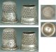 2 Antique Sterling Silver Thimbles,  One A Tailor ' S Thimble Circa 1890 - 1900 Thimbles photo 1