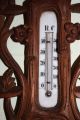 Black Forest Wood Barometer Thermometer (antique) Barometers photo 6
