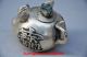 Delicate Chinese Silver Copper Handwork Teapot,  Pig Lm1156 Other Antique Chinese Statues photo 2